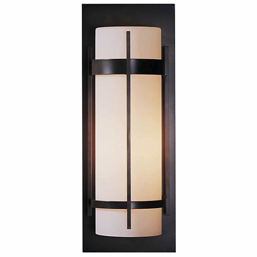 Banded Coastal Wall Sconce (Opal/Bronze/L/Incand) - OPEN BOX