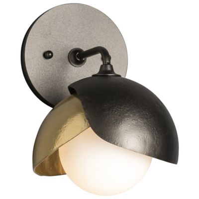 Brooklyn 1-Light Double Shade Bathroom Wall Sconce