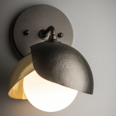 Brooklyn 1-Light Double Shade Bathroom Wall Sconce