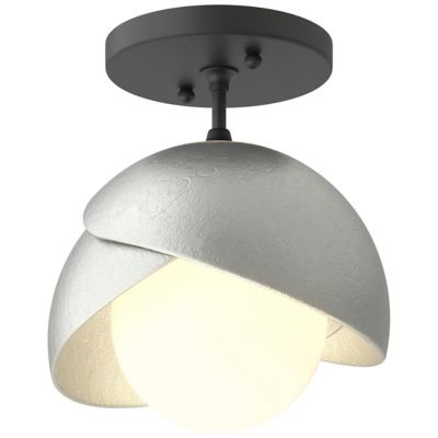 Brooklyn 1-Light Double Shade Semi-Flushmount