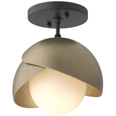 Brooklyn 1-Light Double Shade Semi-Flushmount