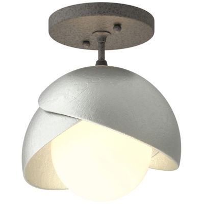 Brooklyn 1-Light Double Shade Semi-Flushmount