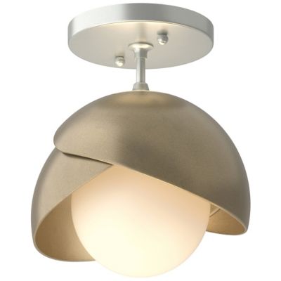 Brooklyn 1-Light Double Shade Semi-Flushmount