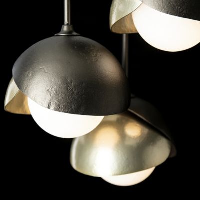 Brooklyn 3-Light Double Shade Semi-Flushmount