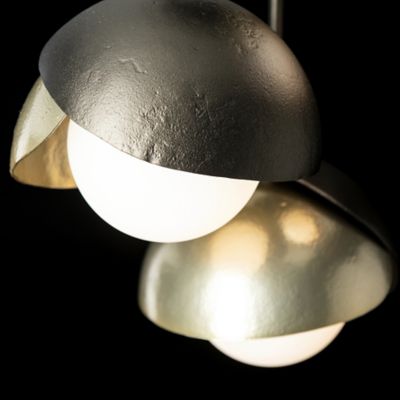 Brooklyn 3-Light Double Shade Semi-Flushmount