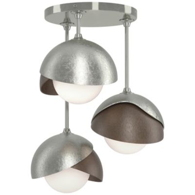 Brooklyn 3-Light Double Shade Semi-Flushmount