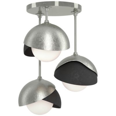 Brooklyn 3-Light Double Shade Semi-Flushmount