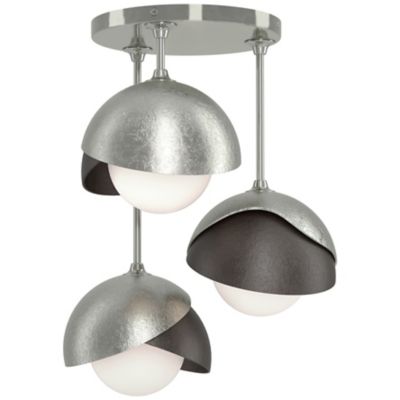 Brooklyn 3-Light Double Shade Semi-Flushmount