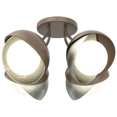 Brooklyn 4-Light Double Shade Semi-Flushmount