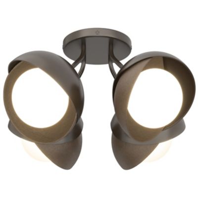 Brooklyn 4-Light Double Shade Semi-Flushmount