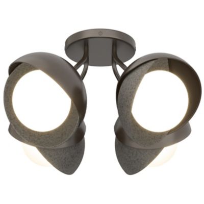 Brooklyn 4-Light Double Shade Semi-Flushmount