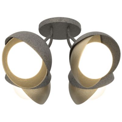 Brooklyn 4-Light Double Shade Semi-Flushmount