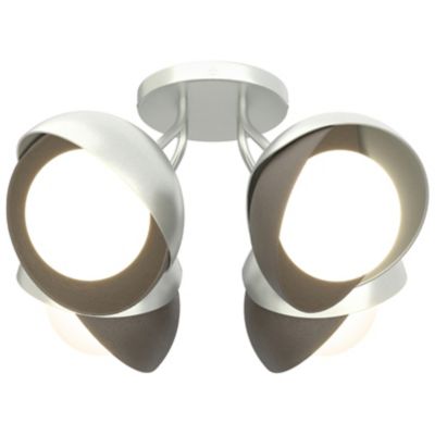 Brooklyn 4-Light Double Shade Semi-Flushmount