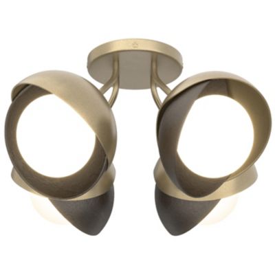 Brooklyn 4-Light Double Shade Semi-Flushmount