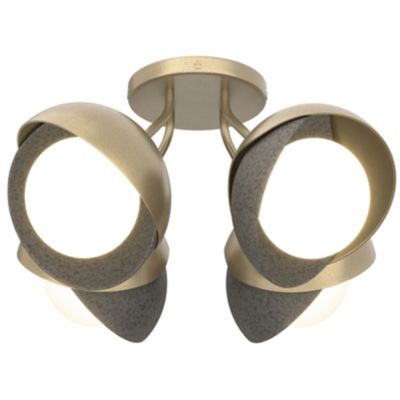 Brooklyn 4-Light Double Shade Semi-Flushmount