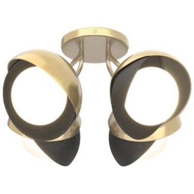 Brooklyn 4-Light Double Shade Semi-Flushmount