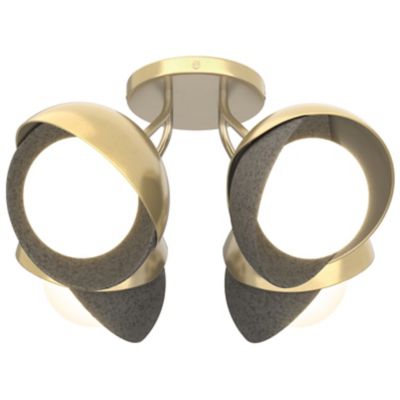 Brooklyn 4-Light Double Shade Semi-Flushmount