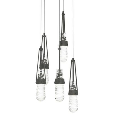 Link Blown Glass Round Multi-Light Pendant