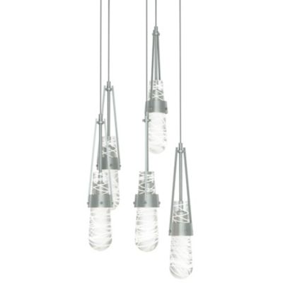 Link Blown Glass Round Multi-Light Pendant