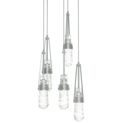 Link Blown Glass Round Multi-Light Pendant