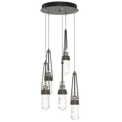 Link Blown Glass Round Multi-Light Pendant