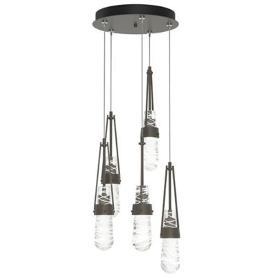 Link Blown Glass Round Multi-Light Pendant