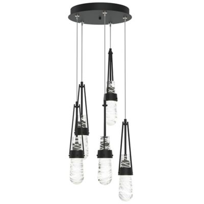 Link Blown Glass Round Multi-Light Pendant