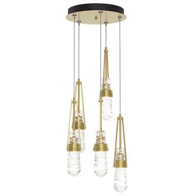 Link Blown Glass Round Multi-Light Pendant