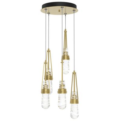 Link Blown Glass Round Multi-Light Pendant
