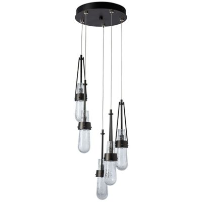 Link Blown Glass Round Multi-Light Pendant