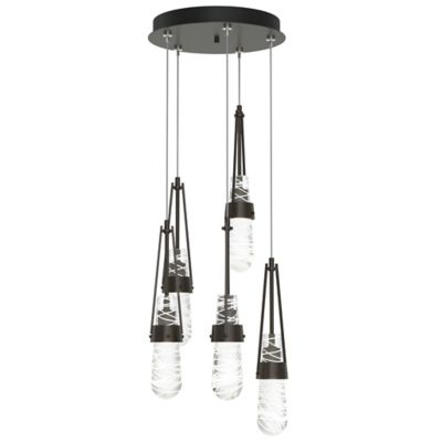 Link Blown Glass Round Multi-Light Pendant