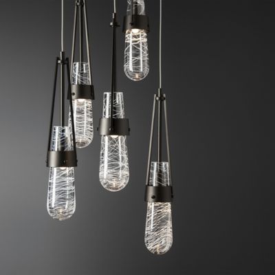 Link Blown Glass Round Multi-Light Pendant