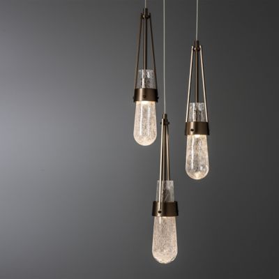 Link Blown Glass Round Multi-Light Pendant