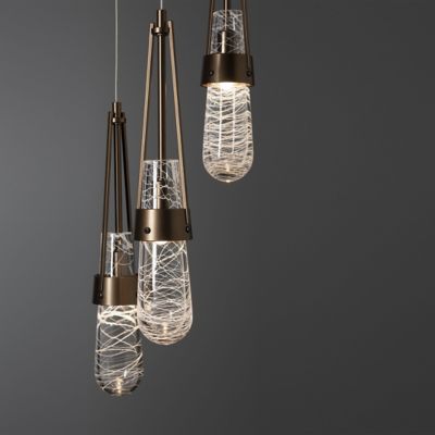 Link Blown Glass Round Multi-Light Pendant