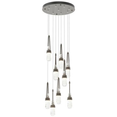 Link Blown Glass Round Multi-Light Pendant