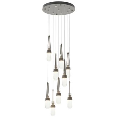 Link Blown Glass Round Multi-Light Pendant