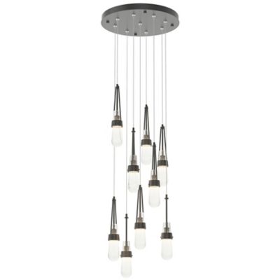 Link Blown Glass Round Multi-Light Pendant