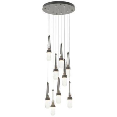 Link Blown Glass Round Multi-Light Pendant