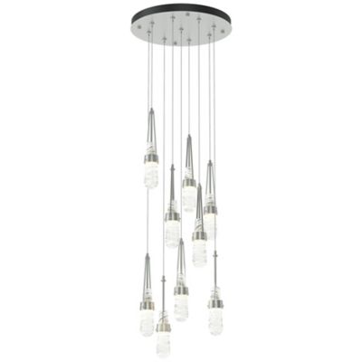 Link Blown Glass Round Multi-Light Pendant