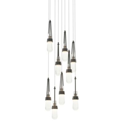 Link Blown Glass Round Multi-Light Pendant