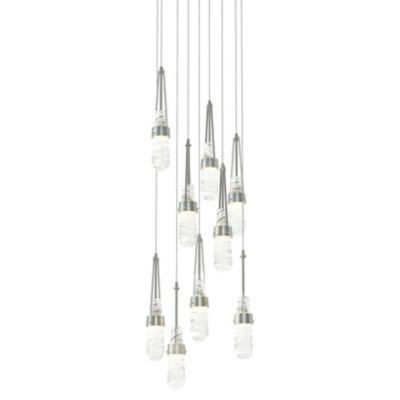 Link Blown Glass Round Multi-Light Pendant
