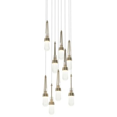 Link Blown Glass Round Multi-Light Pendant
