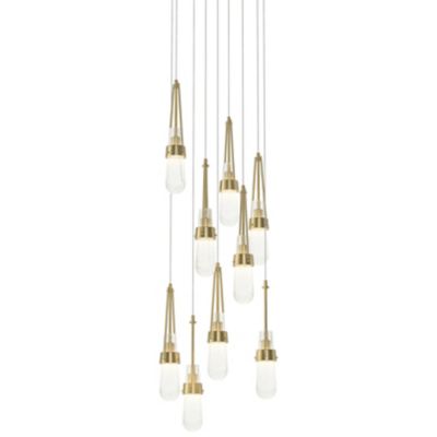 Link Blown Glass Round Multi-Light Pendant