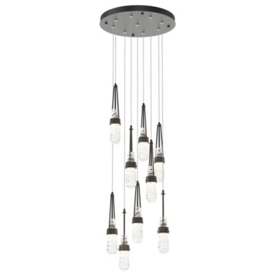 Link Blown Glass Round Multi-Light Pendant