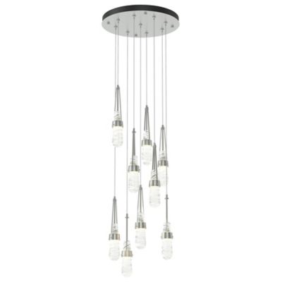 Link Blown Glass Round Multi-Light Pendant