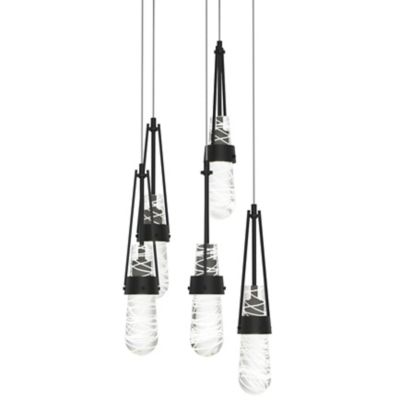 Link Blown Glass Round Multi-Light Pendant