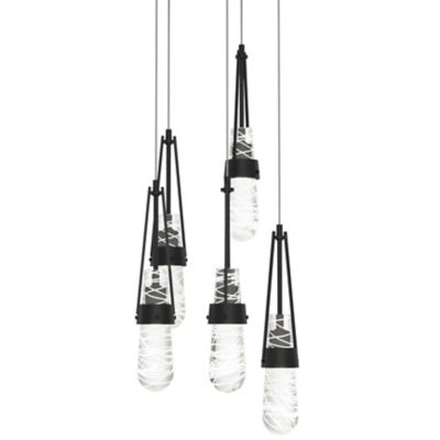 Link Blown Glass Round Multi-Light Pendant