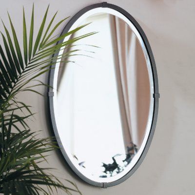 Beveled Oval Wall Mirror