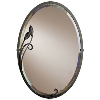 Beveled Oval Leaf Wall Mirror