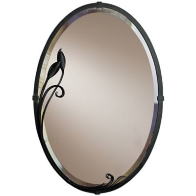 Beveled Oval Leaf Wall Mirror